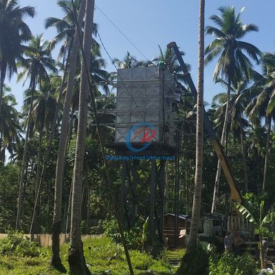 برج خزان المياه من الفولاذ الجاهز الثابت برج المياه المرتفع