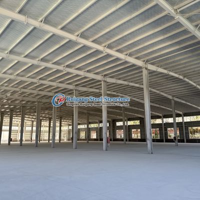 السطح المعالج أو المصبوغ مخزن هيكل الفولاذ المخصص للبناء