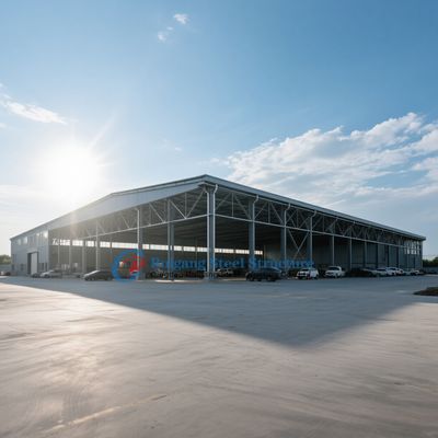 Q355B مستودع الهيكل الصلب للمرافق الصناعية