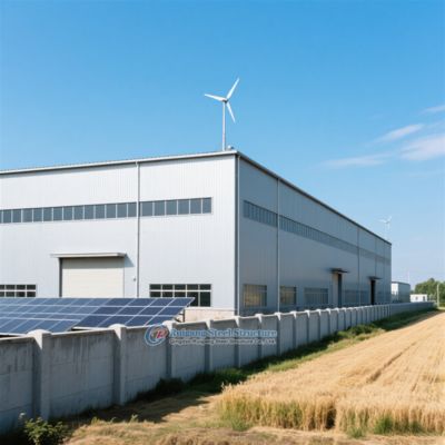 مستودع هيكل فولاذي مخصص مع تشطيب مجلفن أو مطلي