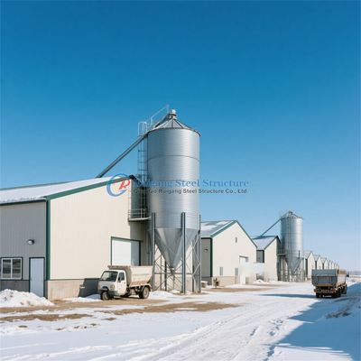 مزرعة الدواجن الهياكل الفولاذية Q235 Q345 المباني الفولاذية للمواشي
