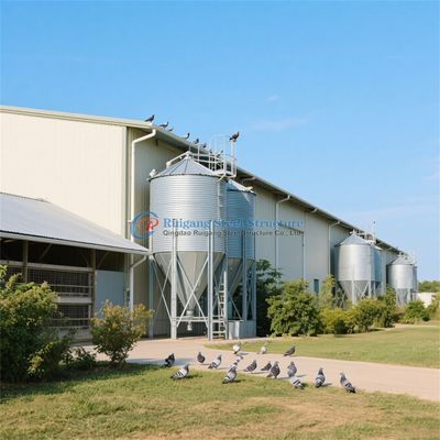 هيكل فولاذي مخصص منزل الدواجن مقاوم للحريق لمزرعة الألبان