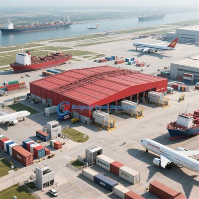 مستودع بناء ورشة عمل معدنية هيكل فولاذي جاهز